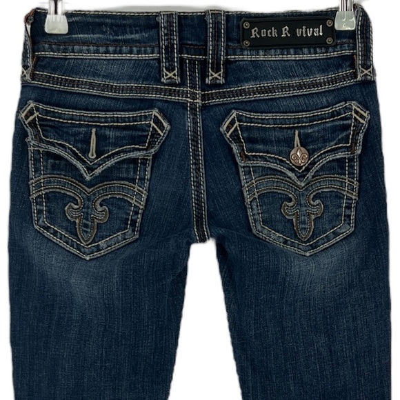 Rock Revival Debbie skinny distressed jeans size 25 - Picture 2 of 13